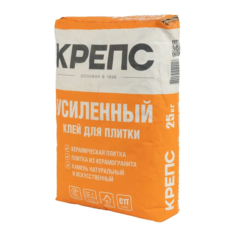 Клей плиточный Крепс Усиленный С1 T, 25 кг — купить в Тобольске