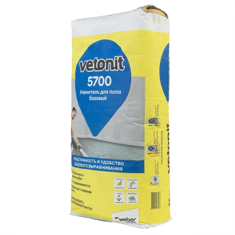 Стяжка пола Vetonit 5700 М-200 25кг — купить в Тобольске