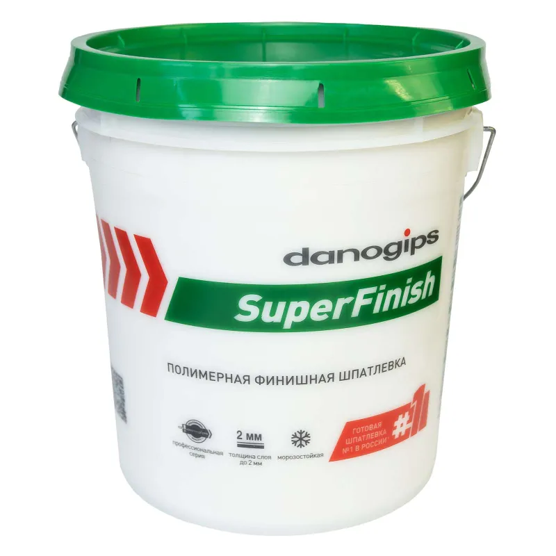 Шпаклевка Danogips SuperFinish, финишная готовая 28 кг — купить в Тобольске