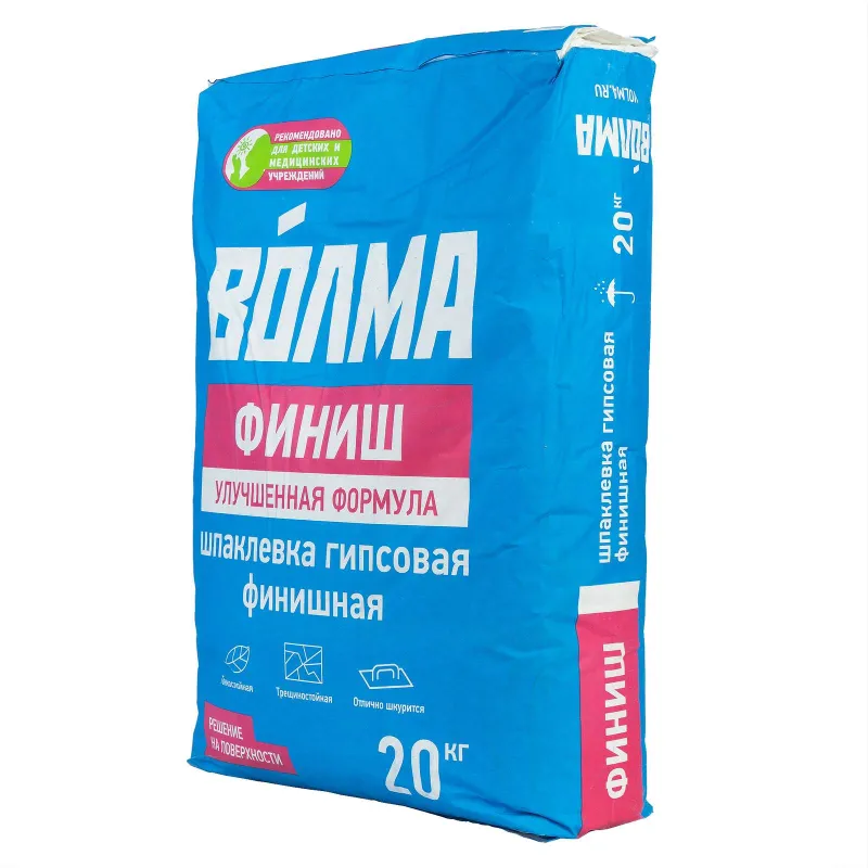 Шпаклевка Волма Финиш, гипсовая   20 кг — купить в Тобольске
